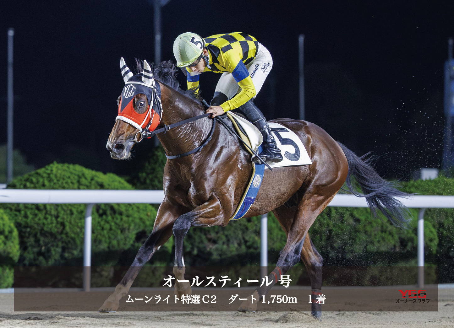 オールスティール号「ムーンライト特選Ｃ２」勝利記念オリジナル写真プレート