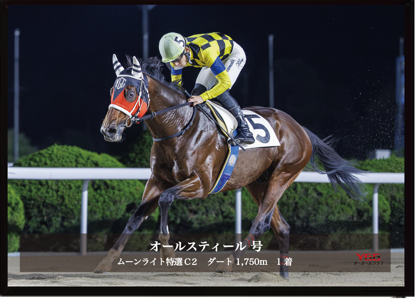 オールスティール号「ムーンライト特選Ｃ２」勝利記念オリジナル写真プレート