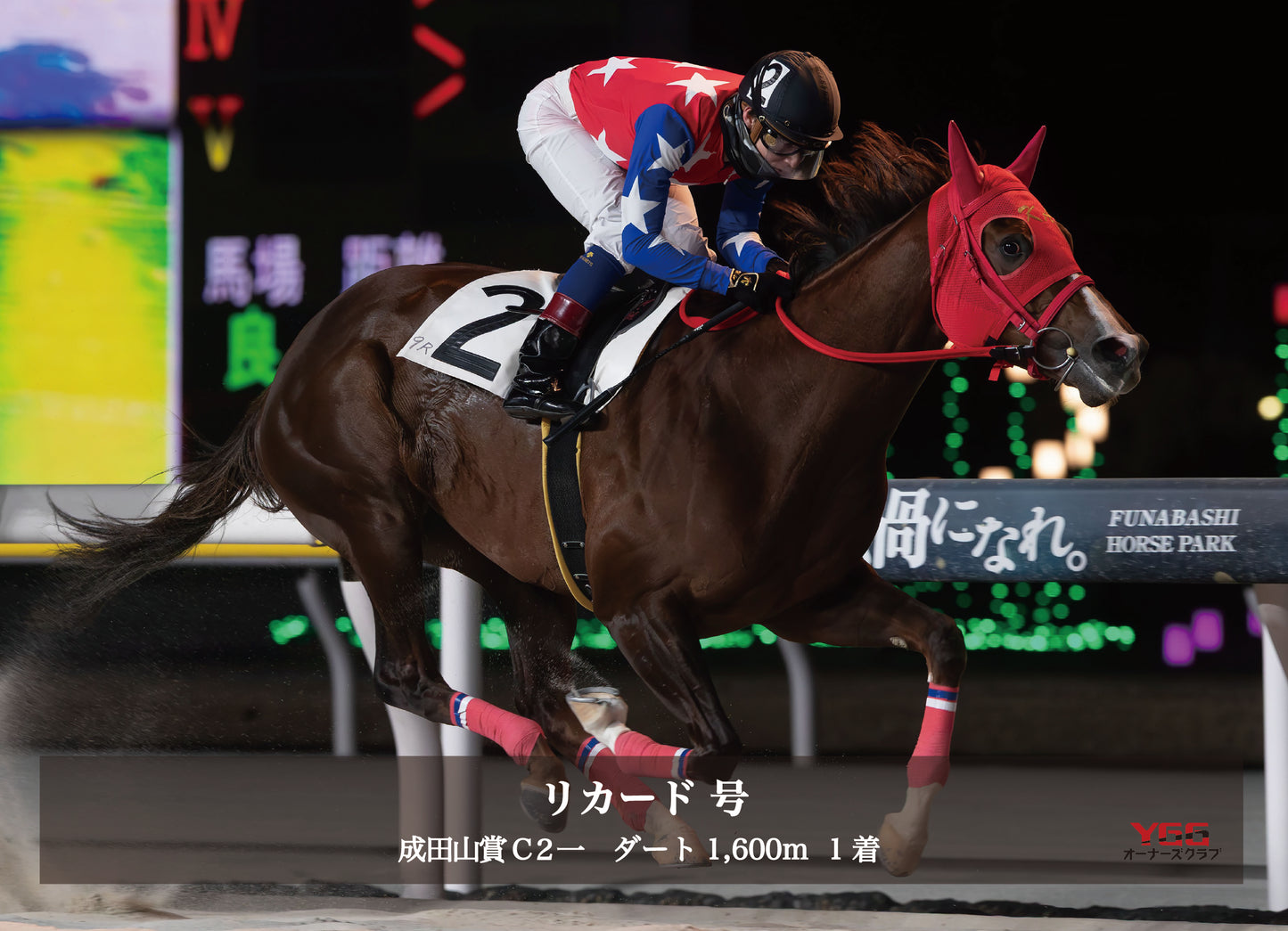 リカード号「成田山賞Ｃ２一」勝利記念オリジナル写真プレート