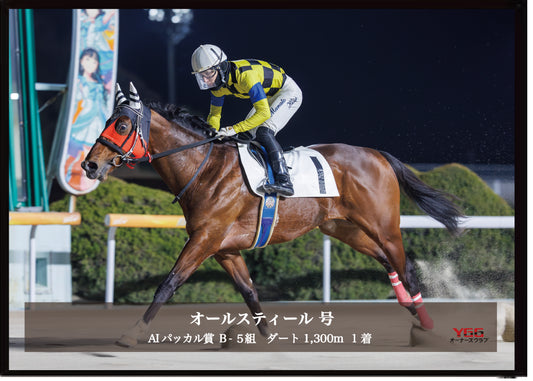 オールスティール号「netSAGAkeibaで検索！ AIパッカル賞 B－５組」勝利記念オリジナル写真プレート